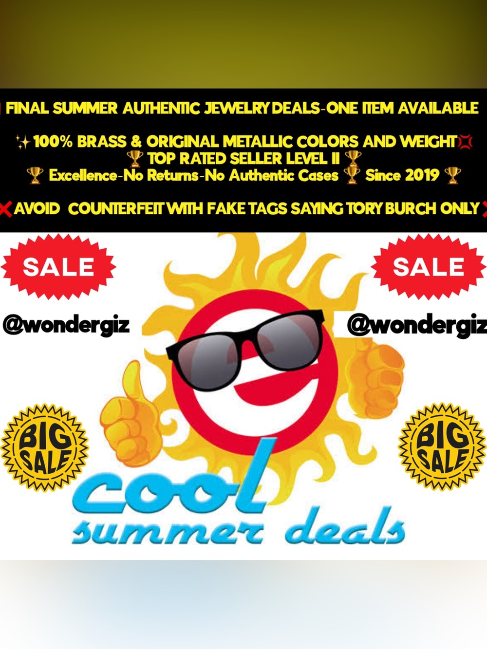 FINAL SUMMER AUTHENTIC JEWELRY DEALS-ONE ITEM AVAILABLE